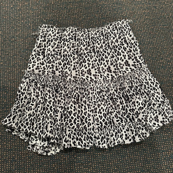 Juniper Blue Leopard Mini Skirt - Picture 1 of 2